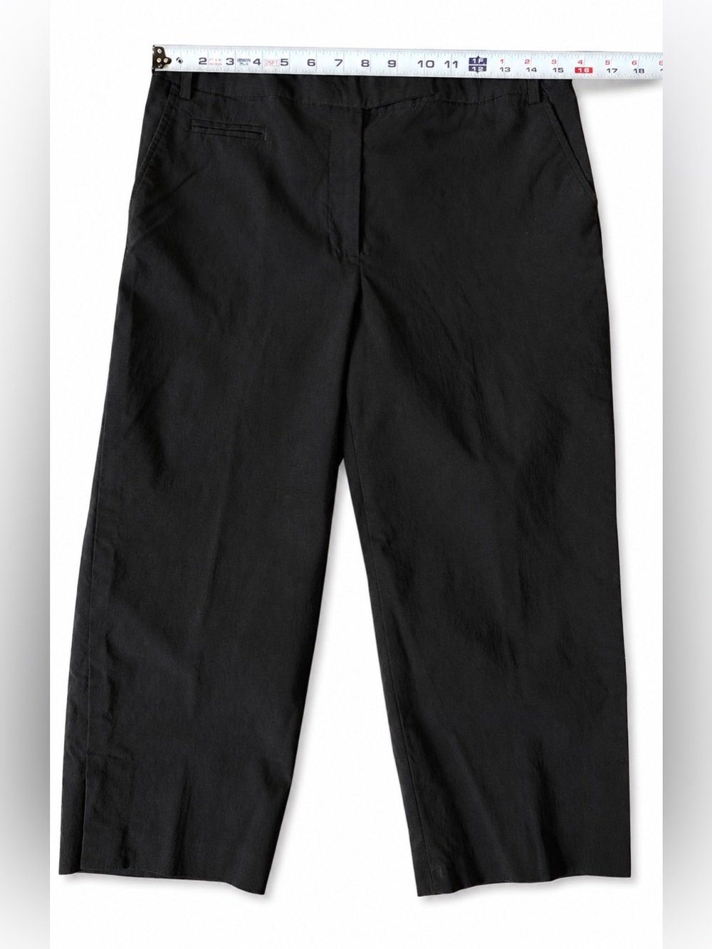 Black Capris Women’s - Dalia Straight Cut 8 - Picture 2 of 9